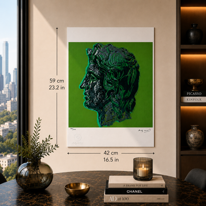 Andy Warhol Alexander de Grote (Groen) Lithografie Arches 300gsm 42x59 cm