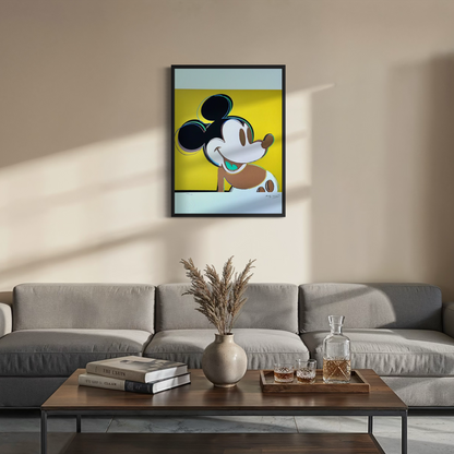 Andy Warhol Mickey Mouse (Geel) Lithografie Arches 300gsm 42x59 cm