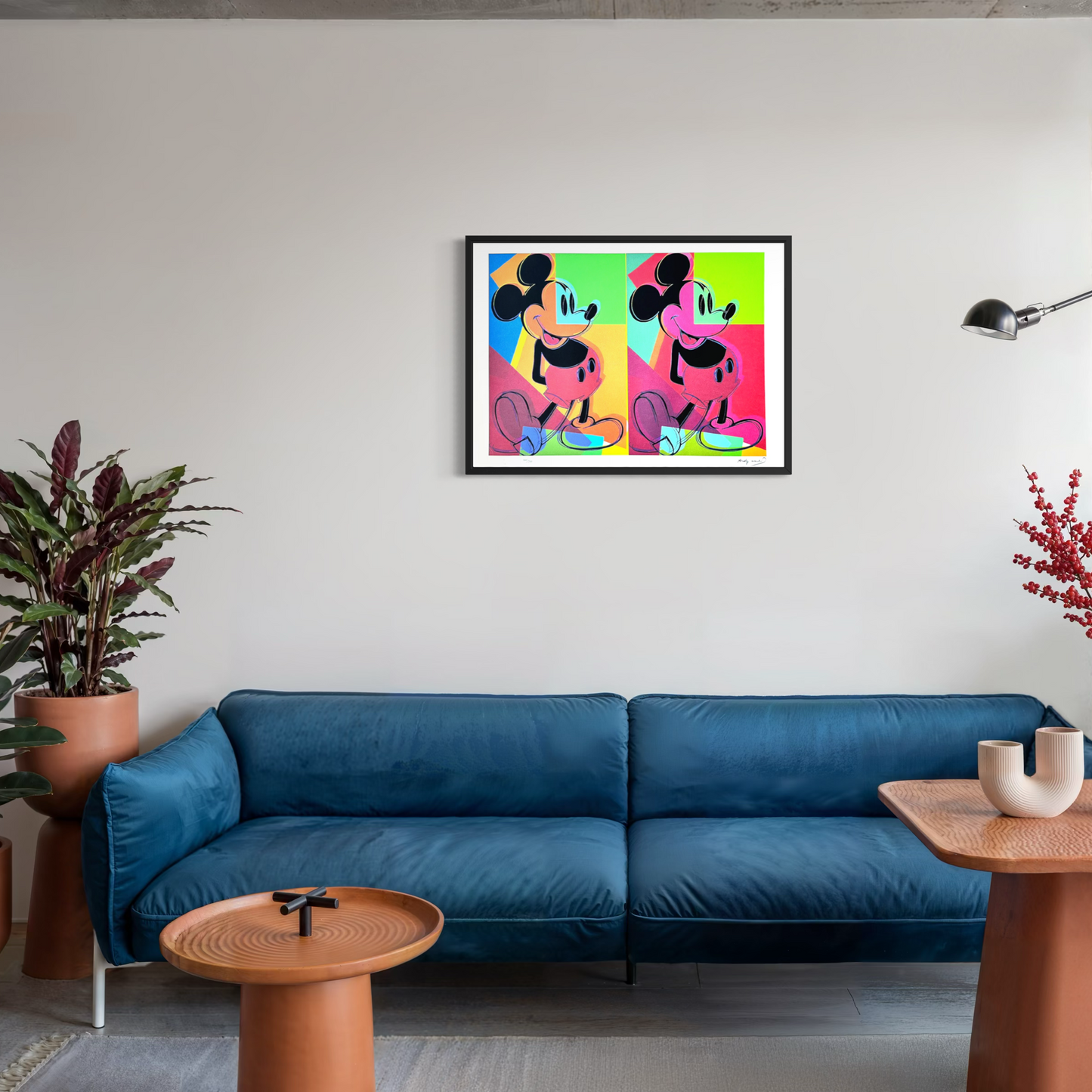 Andy Warhol Double Mickey (Meerkleurig) Lithografie Arches 300gsm 42x59 cm