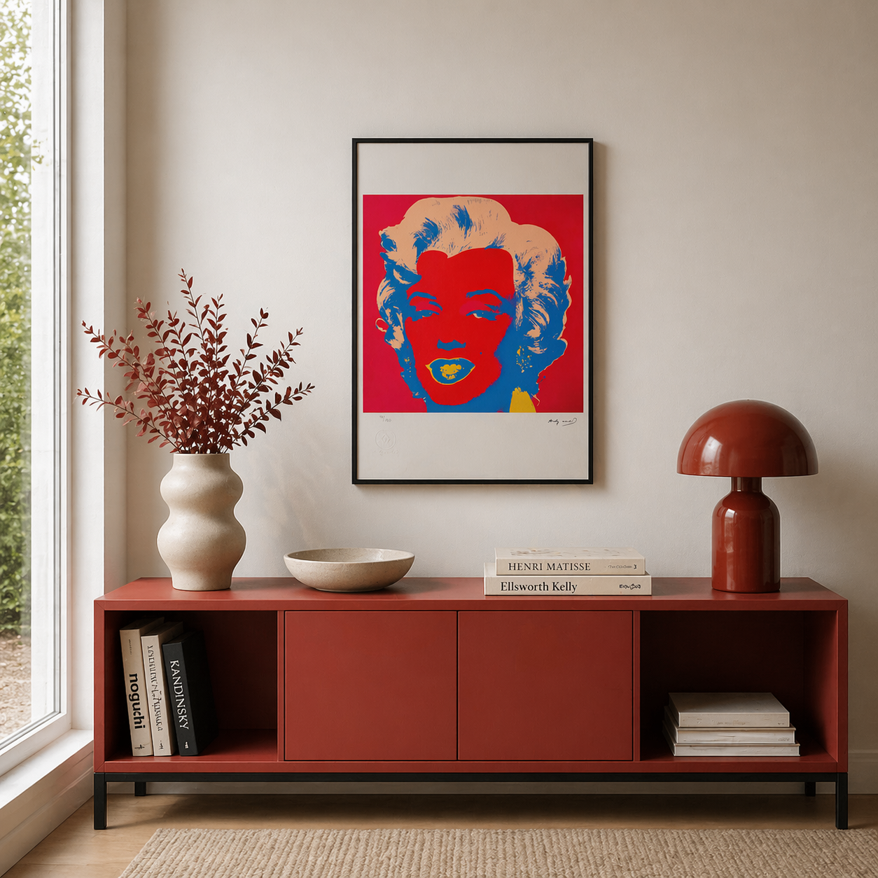 Andy Warhol Marilyn Monroe (Rood & Blauw) Lithografie Arches 300gsm 42x59 cm