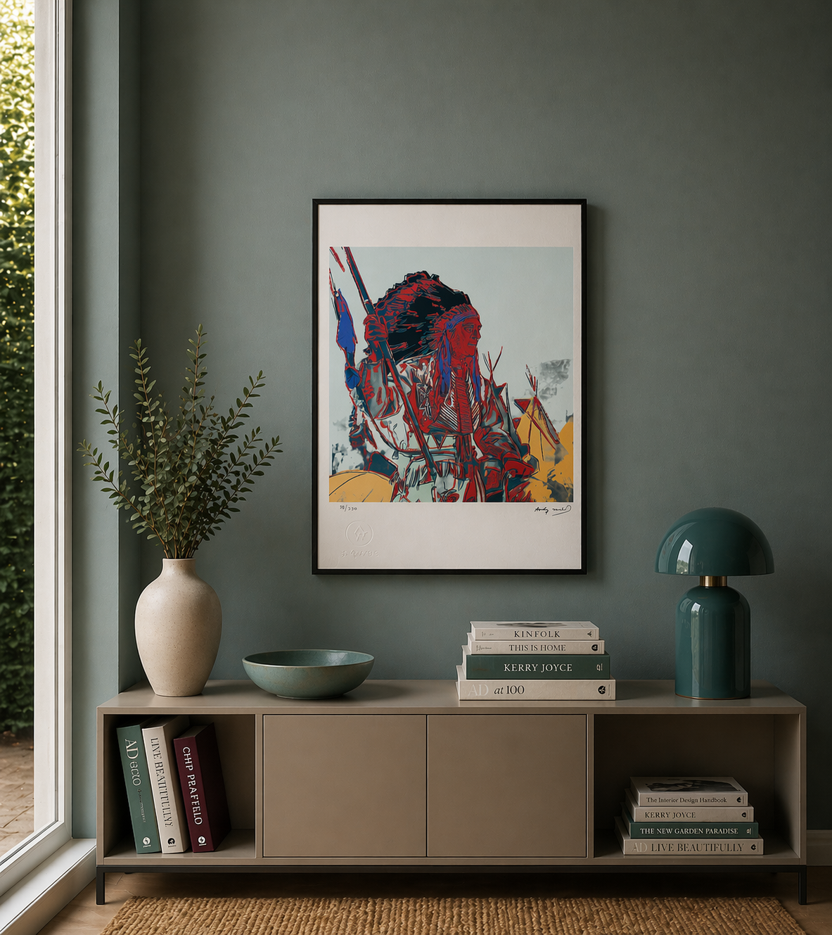 Andy Warhol War Bonnet Indian Lithografie Arches 300gsm 42x59 cm