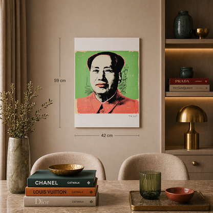 Andy Warhol Mao (Groen & Rood) Lithografie Arches 300gsm 42x59 cm