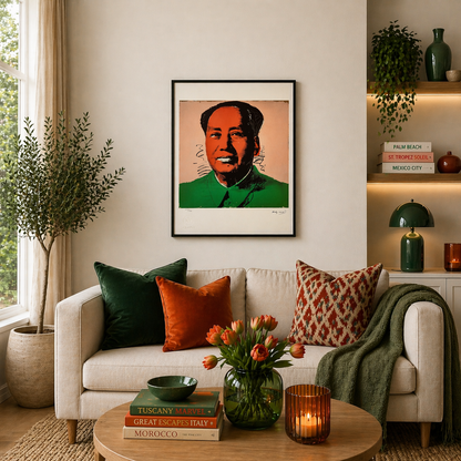 Andy Warhol Mao (Groen & Rood) Lithografie Arches 300gsm 42x59 cm