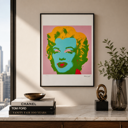 Andy Warhol Marilyn Monroe (Roze) Lithografie Arches 300gsm 42x59 cm