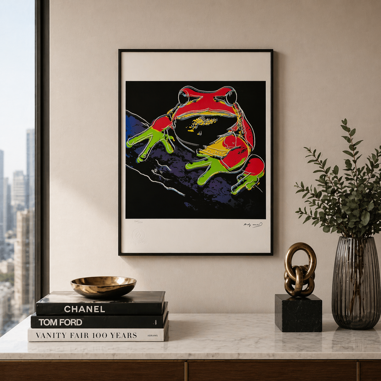 Andy Warhol Kikker (Dieren) Lithografie Arches 300gsm 42x59 cm