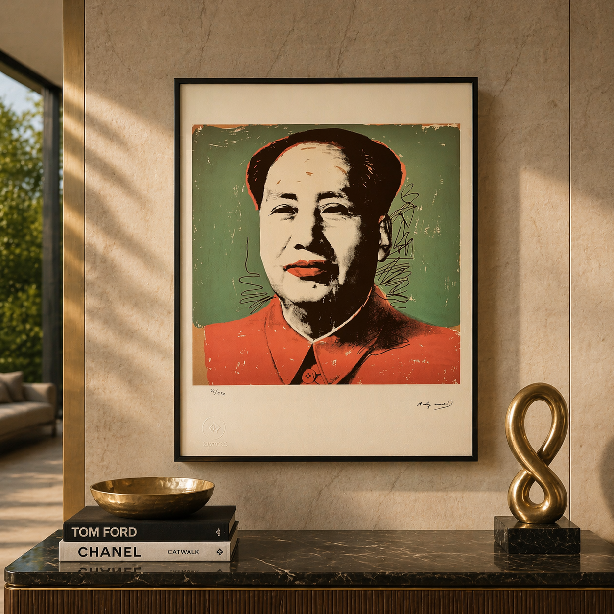 Andy Warhol Mao (Vintage Green Edition) Lithografie Arches 300gsm 42x59 cm