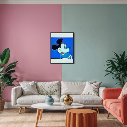 Andy Warhol Mickey Mouse (Blauw) Lithografie Arches 300gsm 42x59 cm