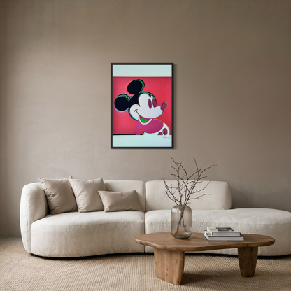 Andy Warhol Mickey Mouse (Rood) Lithografie Arches 300gsm 42x59 cm
