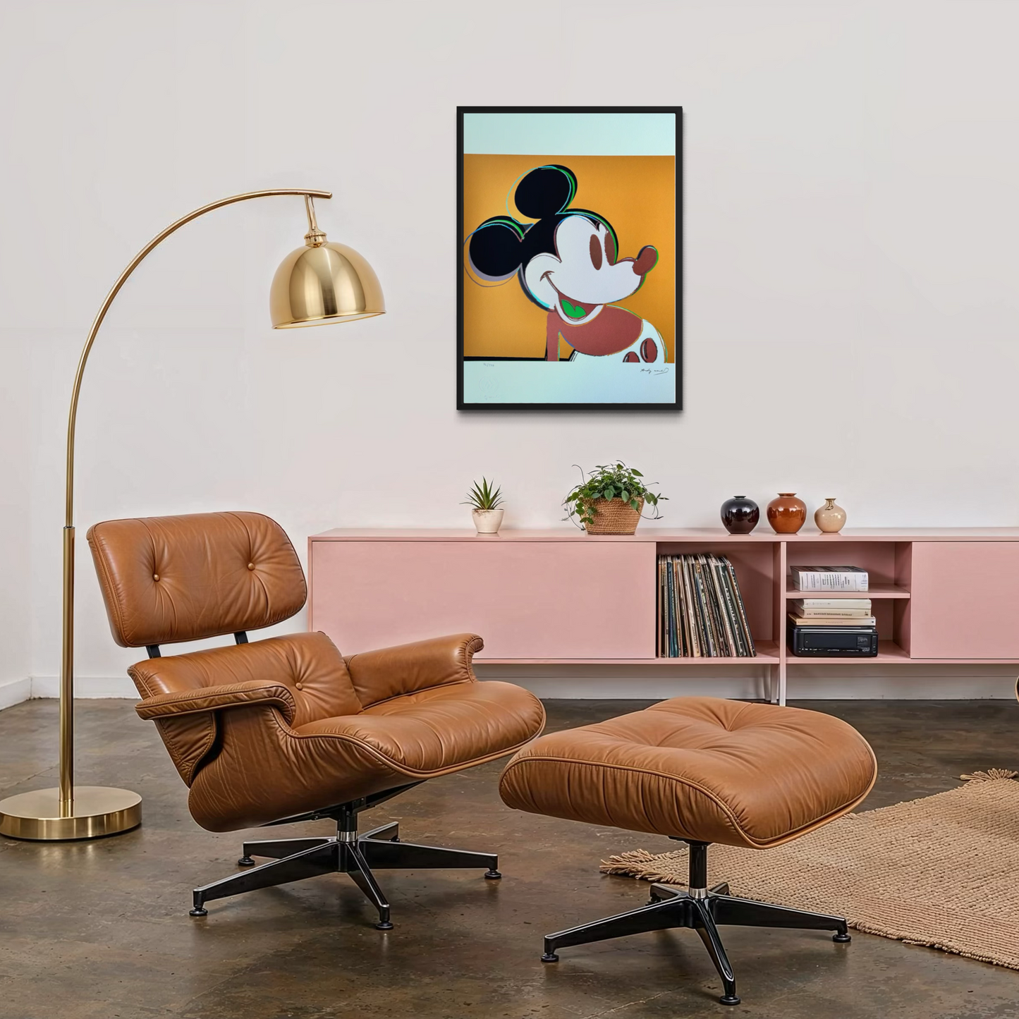 Andy Warhol Mickey Mouse (Donkergeel) Lithografie Arches 300gsm 42x59 cm