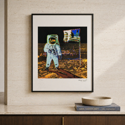 Andy Warhol Moonwalk (Goud & Zwart) Lithografie Arches 300gsm 42x59 cm