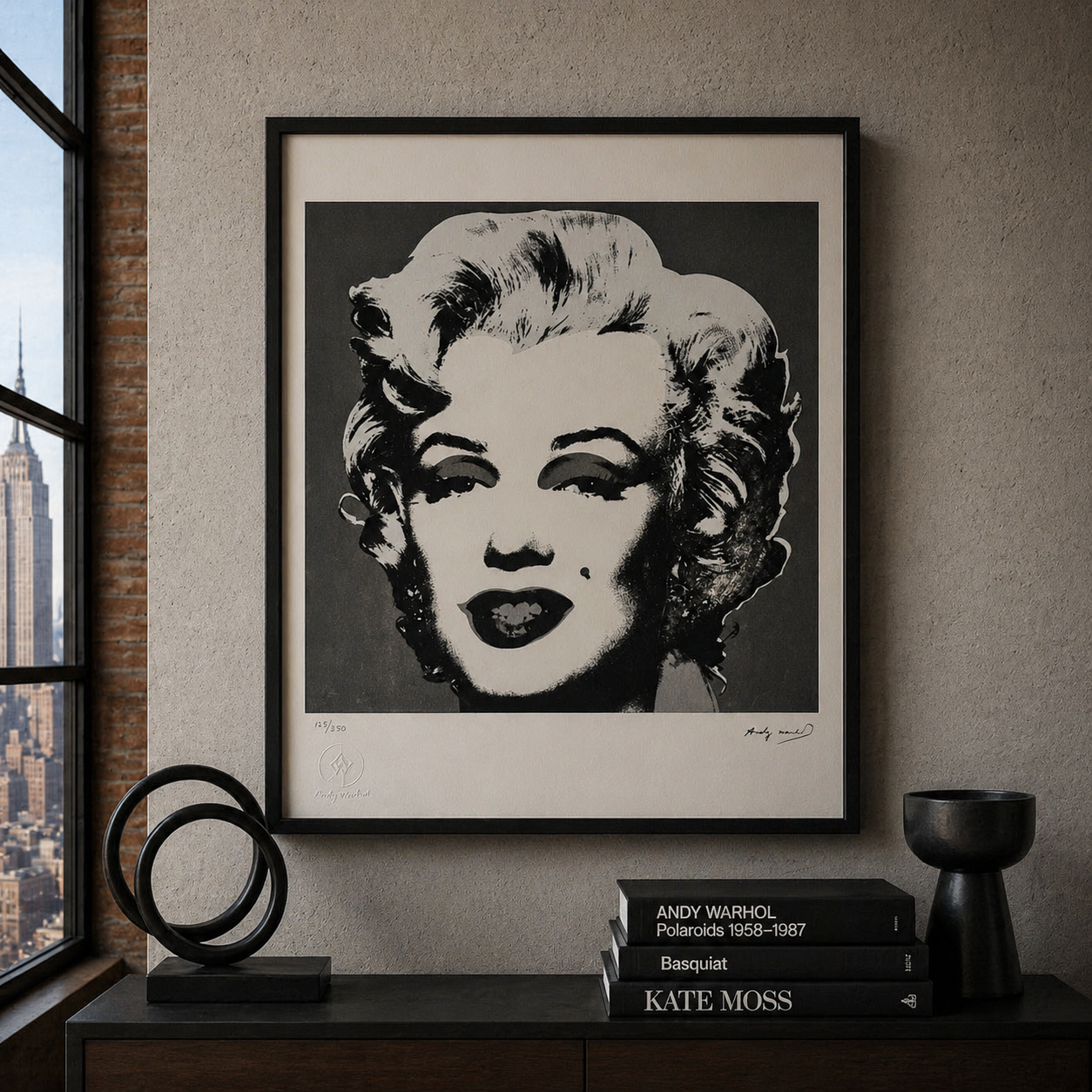 Andy Warhol Marilyn Monroe’ (Zwart & Wit) Lithografie Arches 300gsm 42x59 cm