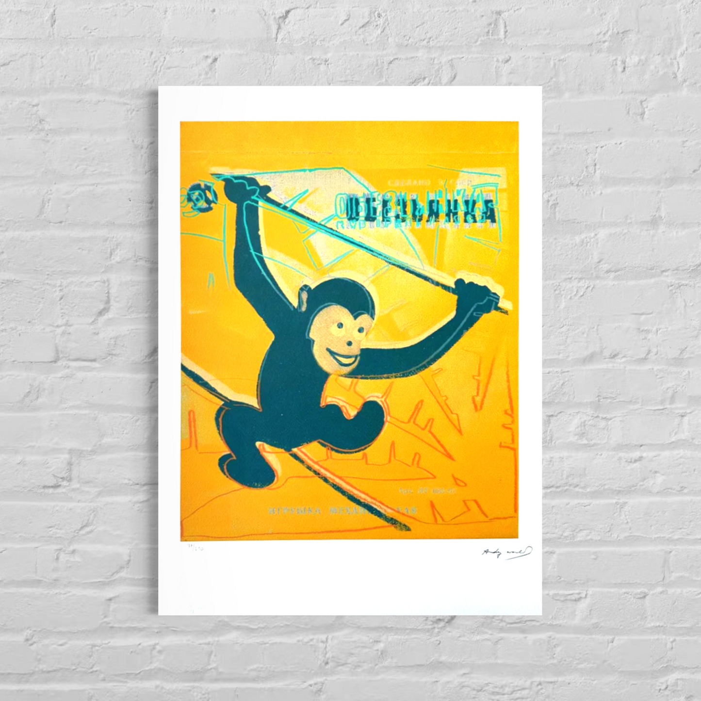 Andy Warhol Monkey Lithografie Arches 300gsm 42x59 cm