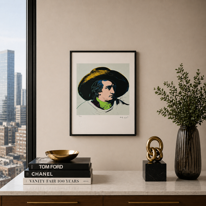 Andy Warhol Goethe (Grijs-Zwart) Lithografie Arches 300gsm 42x59 cm