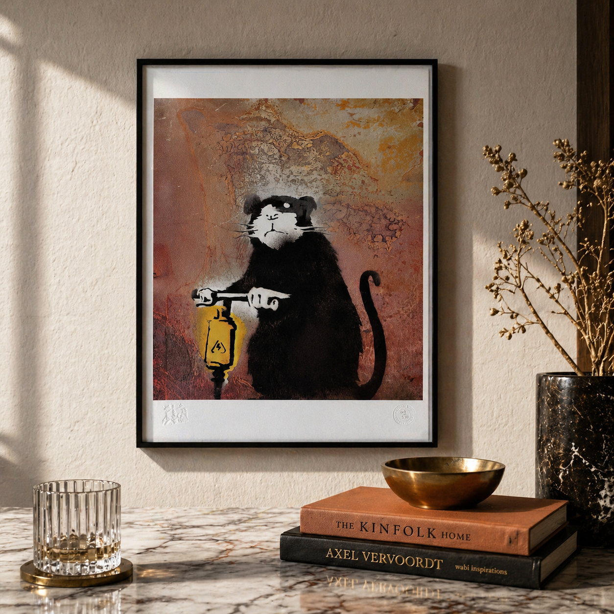 Banksy Roadwork Rat Lithografie Arches 300gsm 42x59 cm