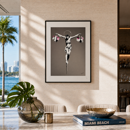 Banksy Christ With Shopping Bags Lithografie Arches 300gsm 42x59 cm