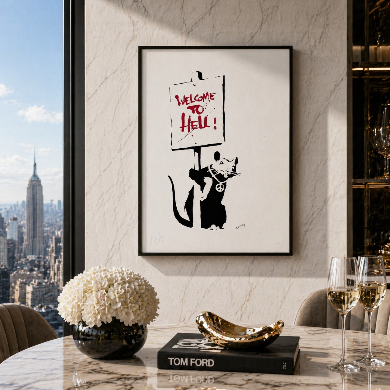 Banksy Welcome to Hell Lithografie Arches 300gsm 42x59 cm