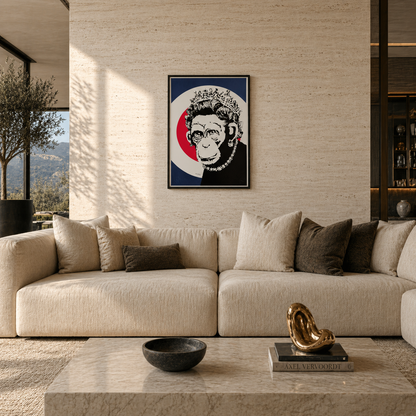 Banksy Queen Monkey Lithografie Arches 300gsm 42x59 cm