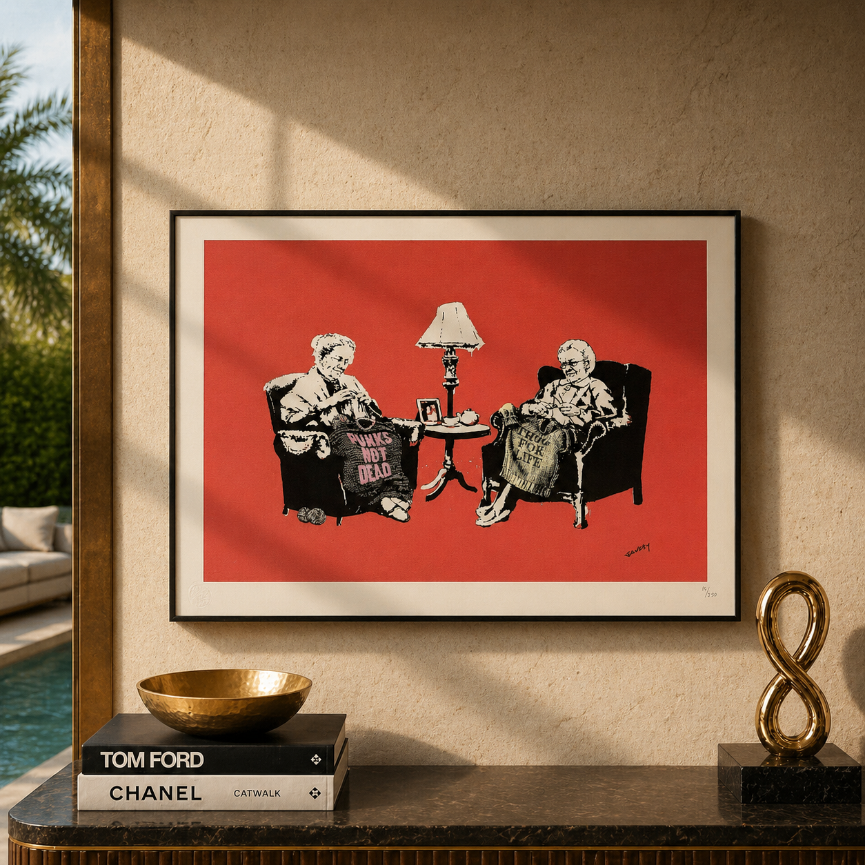 Banksy Grannies Lithografie Arches 300gsm 42x59 cm