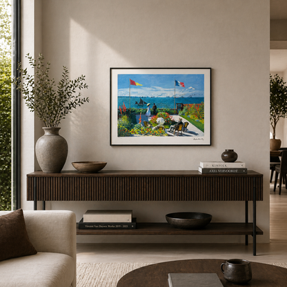 Claude Monet Terras in Saint-Adresse Lithografie Arches 300gsm 42x59 cm