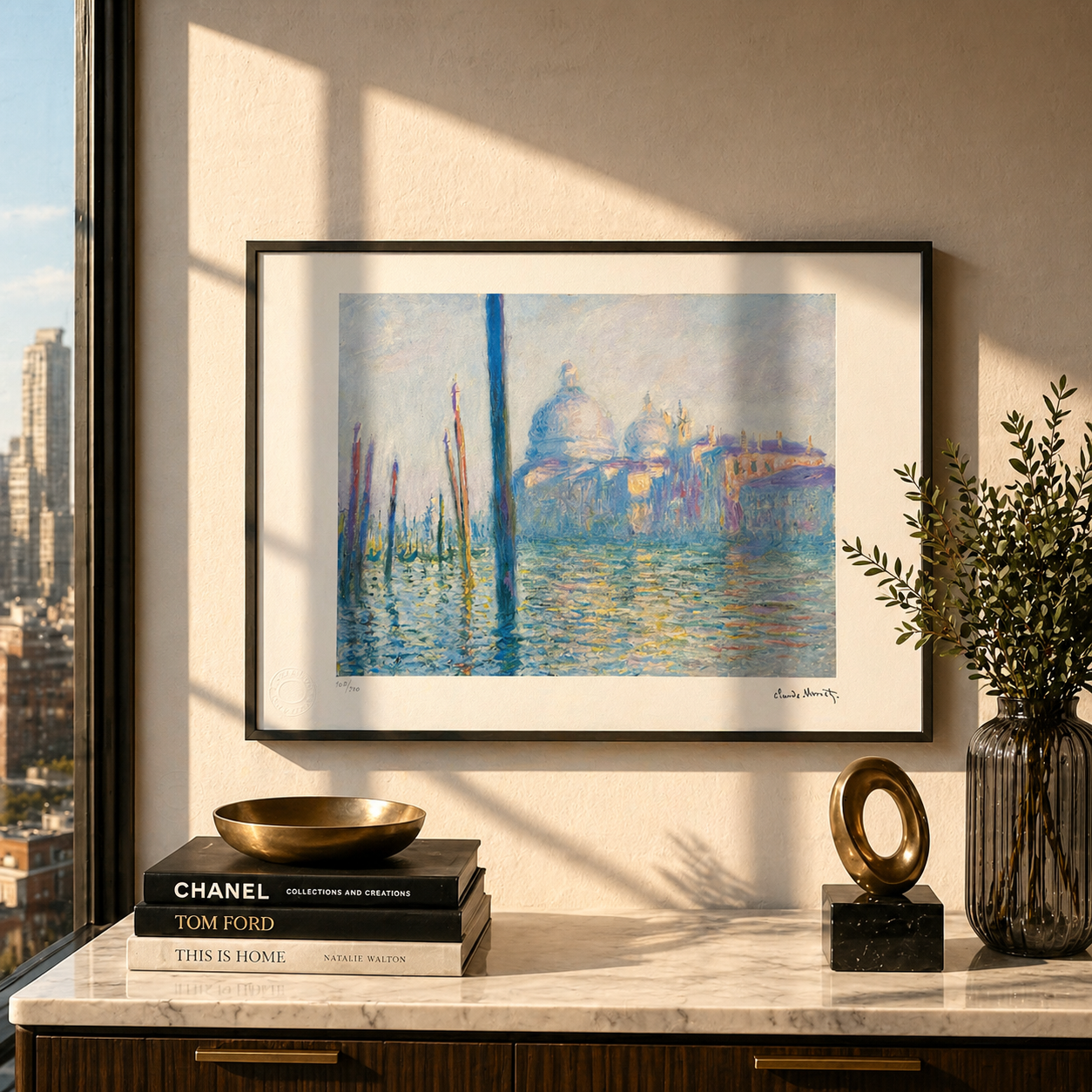 Claude Monet Het Grote Kanaal in Venetië Lithografie Arches 300gsm 42x59 cm