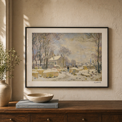 Claude Monet Wintereffecten in Argenteuil Lithografie Arches 300gsm 42x59 cm
