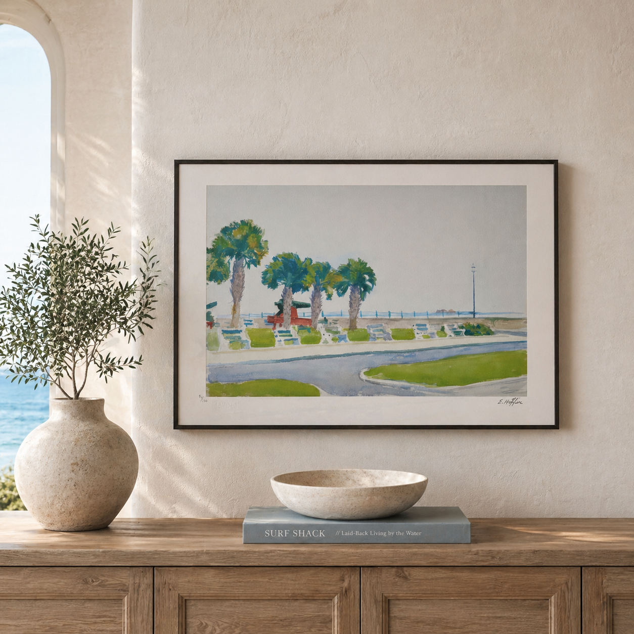 Edward Hopper The Battery, Charleston Lithografie Arches 300gsm 42x59 cm