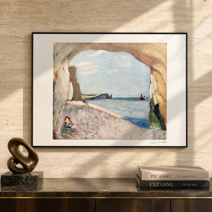 Henri Matisse Étretat het rode zeil Lithografie op Arches 300gsm 42x59 cm