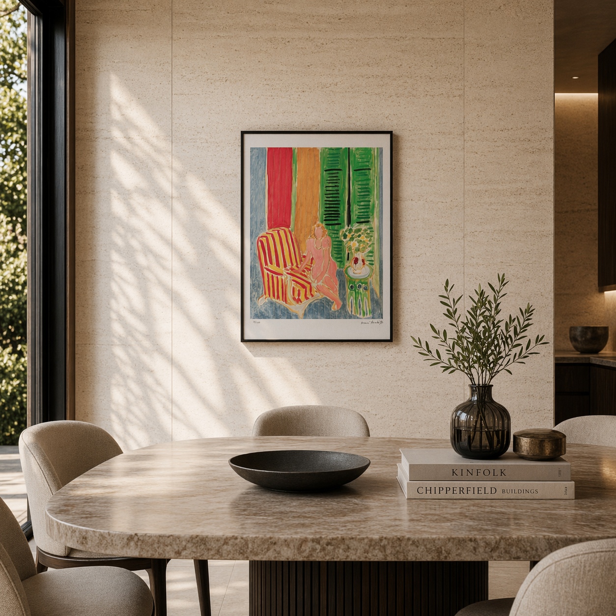 Henri Matisse meisje in roze jurk Lithografie op Arches 300gsm 42x59 cm