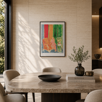 Henri Matisse meisje in roze jurk Lithografie op Arches 300gsm 42x59 cm