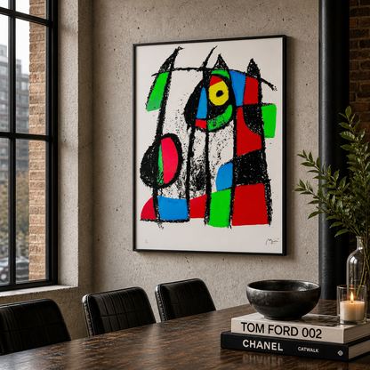 Joan Miró geometrische kleurvlakken Lithografie Arches 300gsm 42x59 cm