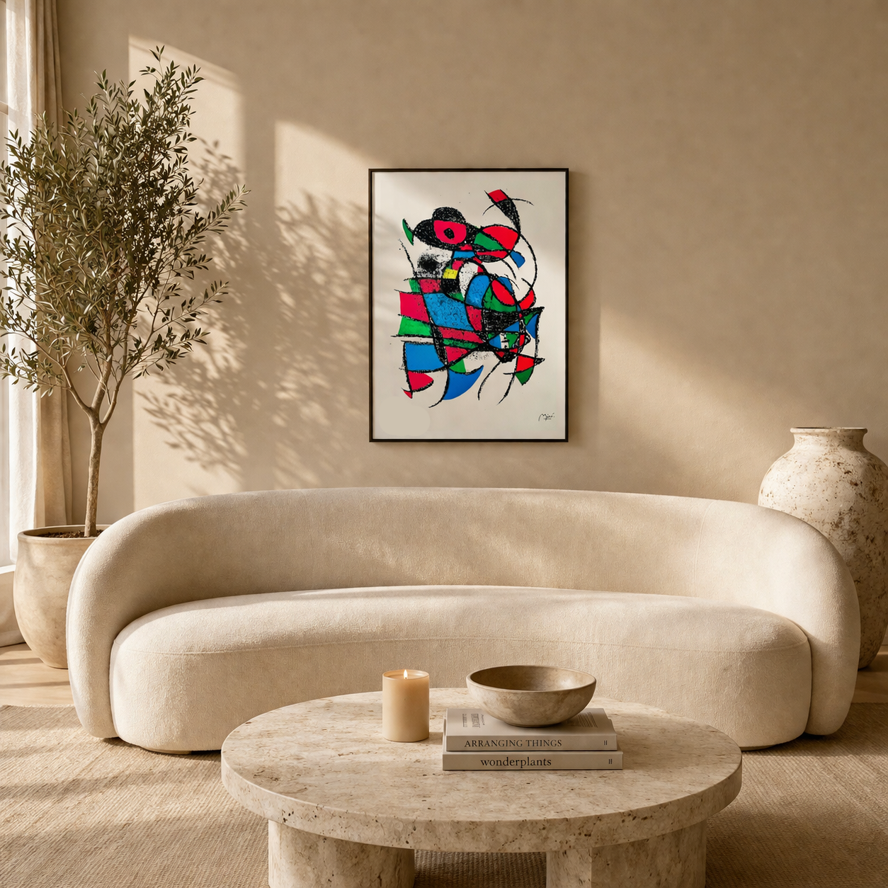 Joan Miró Sans titre (geometrische kleurcompositie Lithografie Arches 300gsm 42x59 cm