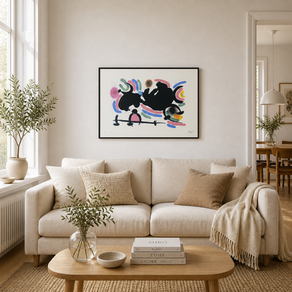 Joan Miró dynamische horizontale compositie Lithografie Arches 300gsm 42x59 cm