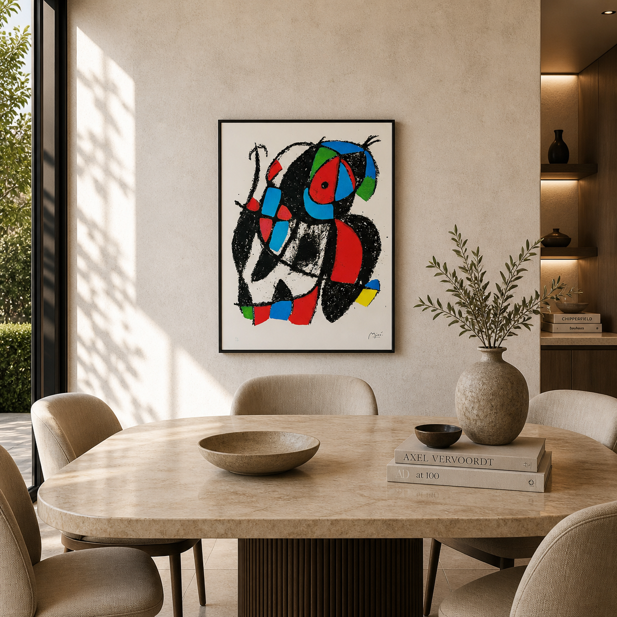 Joan Miró organische figuur compositie Lithografie Arches 300gsm 42x59 cm