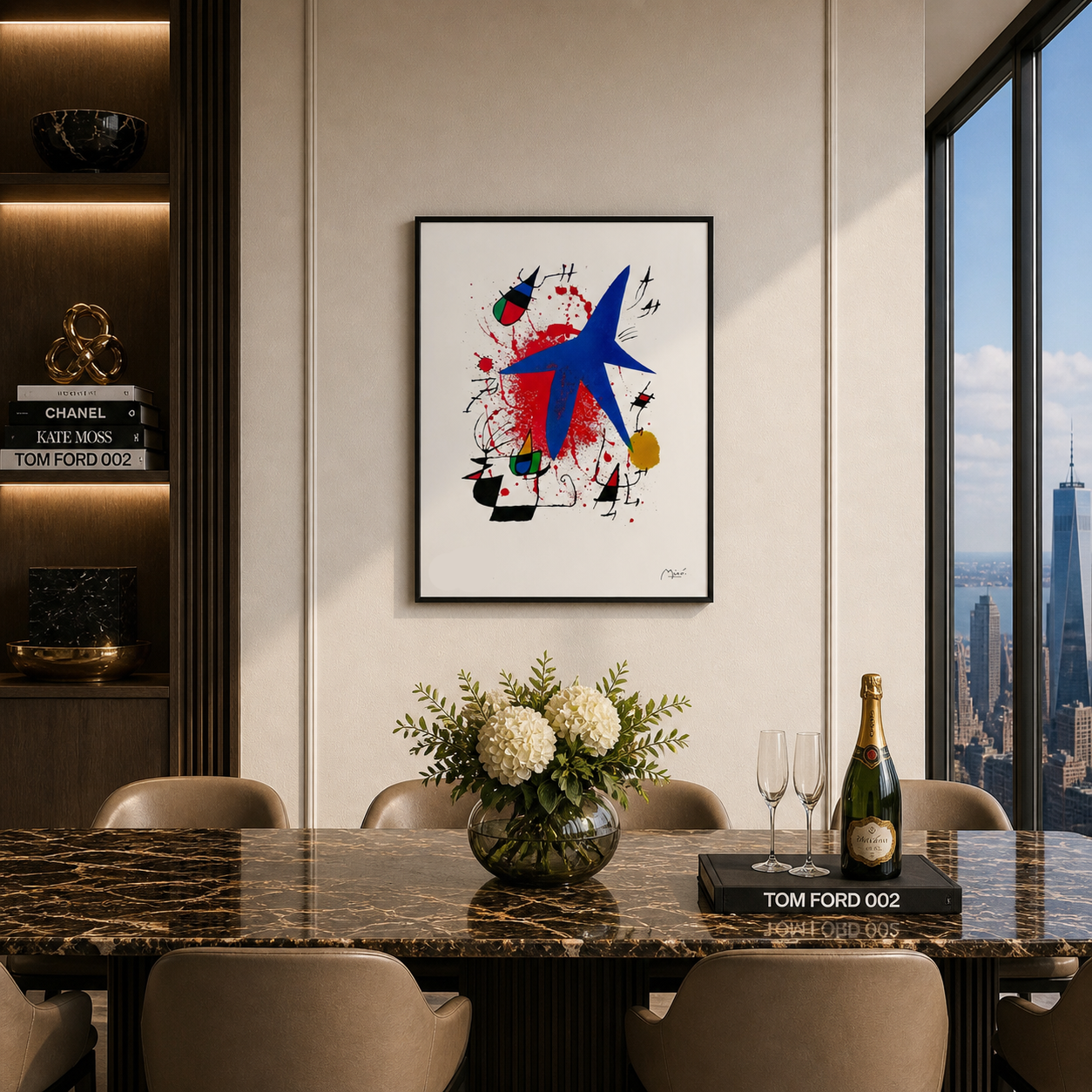 Joan Miró dynamische kleurcompositie Lithografie Arches 300gsm 42x59 cm