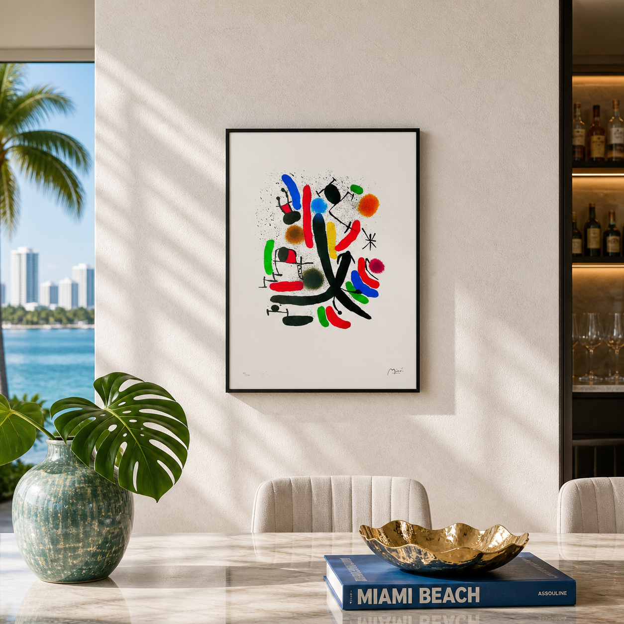 Joan Miró prachtige kleurcompositie Lithografie Arches 300gsm 42x59 cm