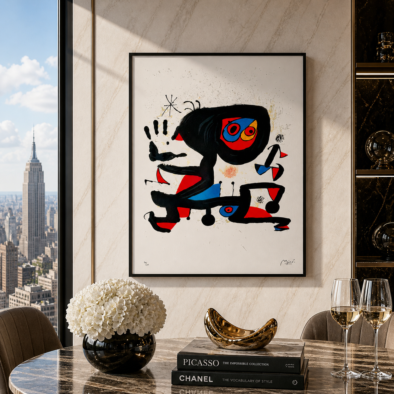 Joan Miró figuratieve compositie Lithografie Arches 300gsm 42x59 cm