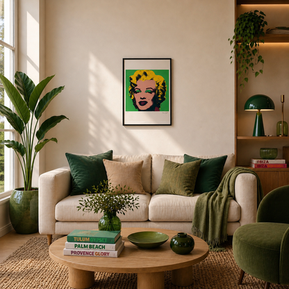 Andy Warhol Marilyn Monroe (Groen & Geel) Lithografie Arches 300gsm 42x59 cm