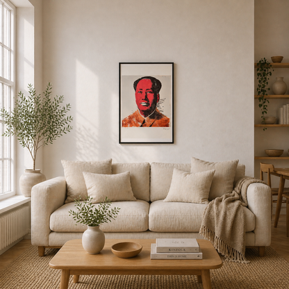 Andy Warhol Mao (Rood & Oranje) Lithografie Arches 300gsm 42x59 cm