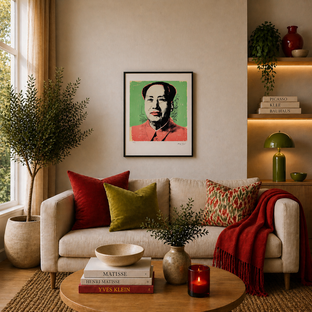 Andy Warhol Mao (Groen & Rood) Lithografie Arches 300gsm 42x59 cm
