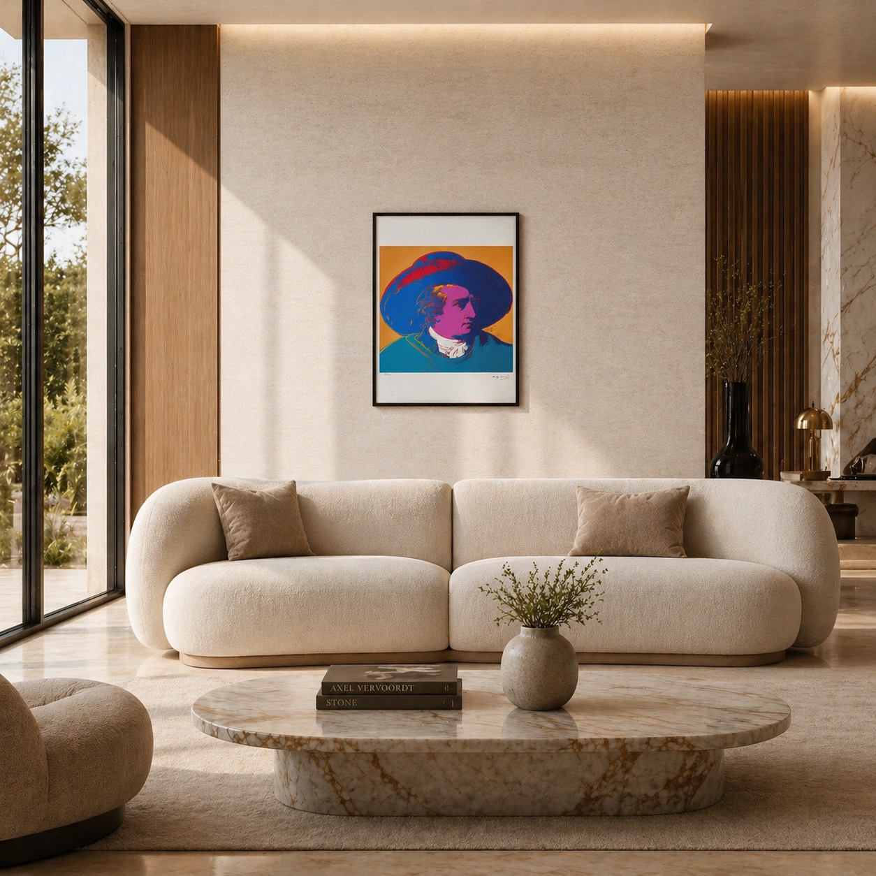 Andy Warhol Goethe (Blauw-Oranje) Lithografie Arches 300gsm 42x59 cm