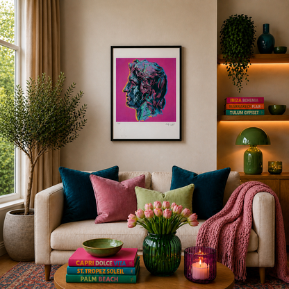 Andy Warhol Alexander de Grote (Paars) Lithografie Arches 300gsm 42x59 cm