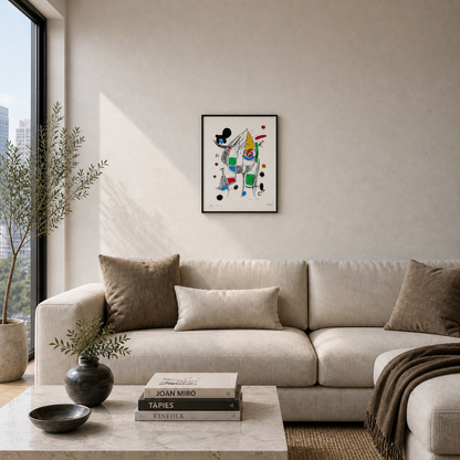 Joan Miró speelse figuur compositie Lithografie Arches 300gsm 42x59 cm