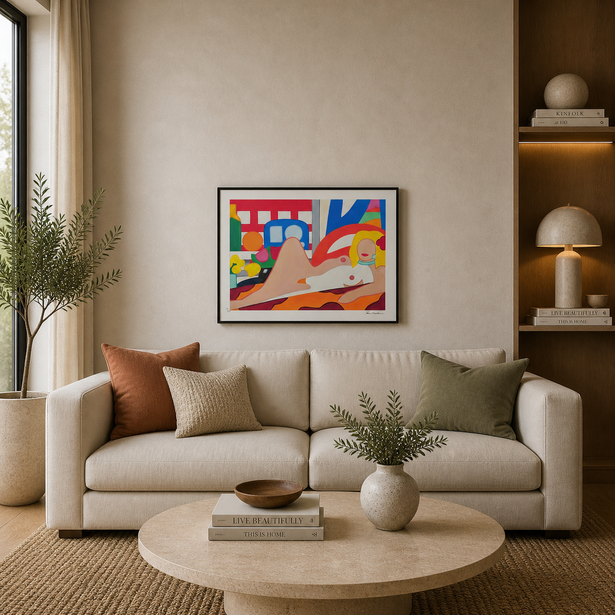 Tom Wesselmann Sunset Nude Lithografie Arches 300gsm 42x59 cm