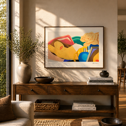 Tom Wesselmann Sunset Flower Nude Lithografie Arches 300gsm 42x59 cm