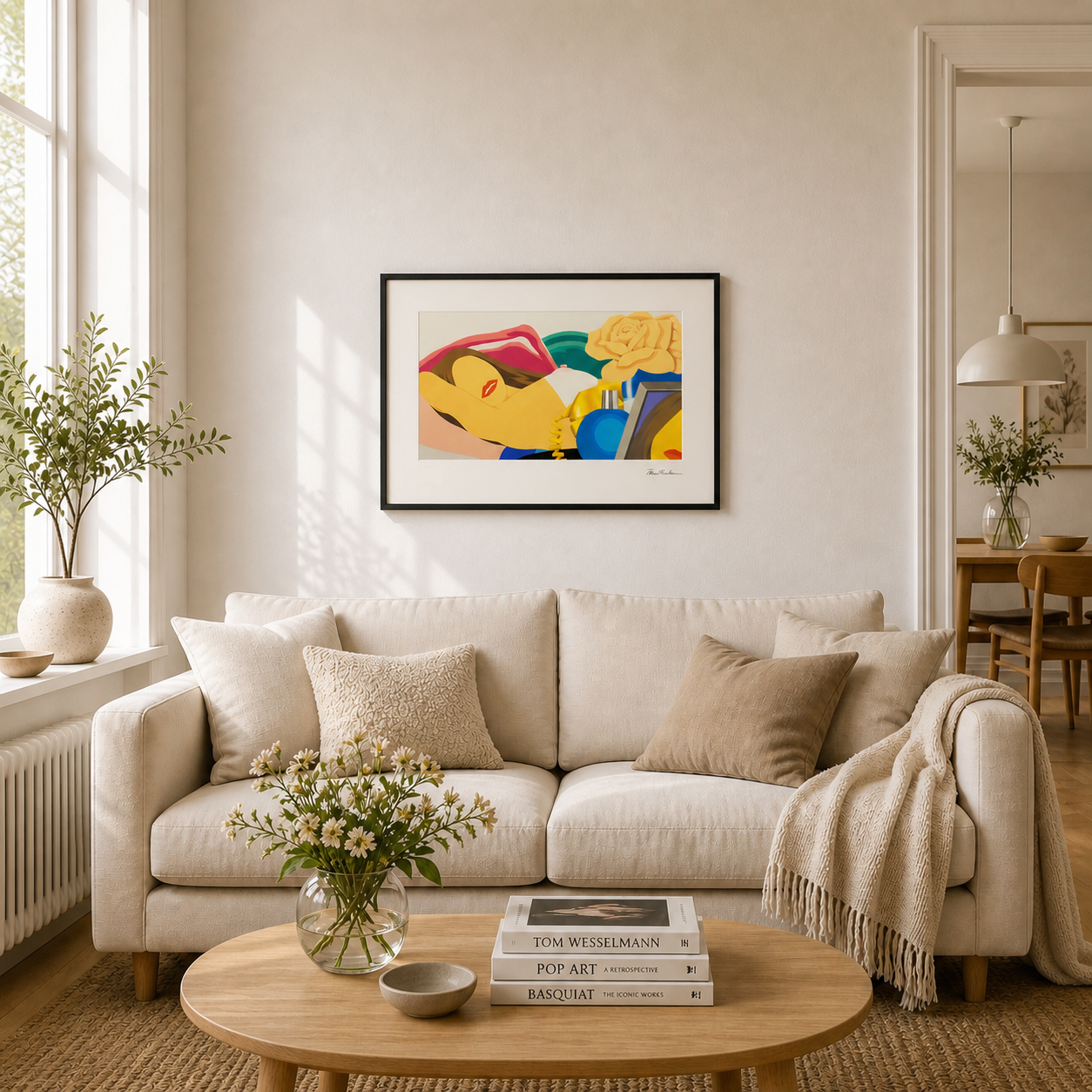 Tom Wesselmann Sunset Flower Nude Lithografie Arches 300gsm 42x59 cm