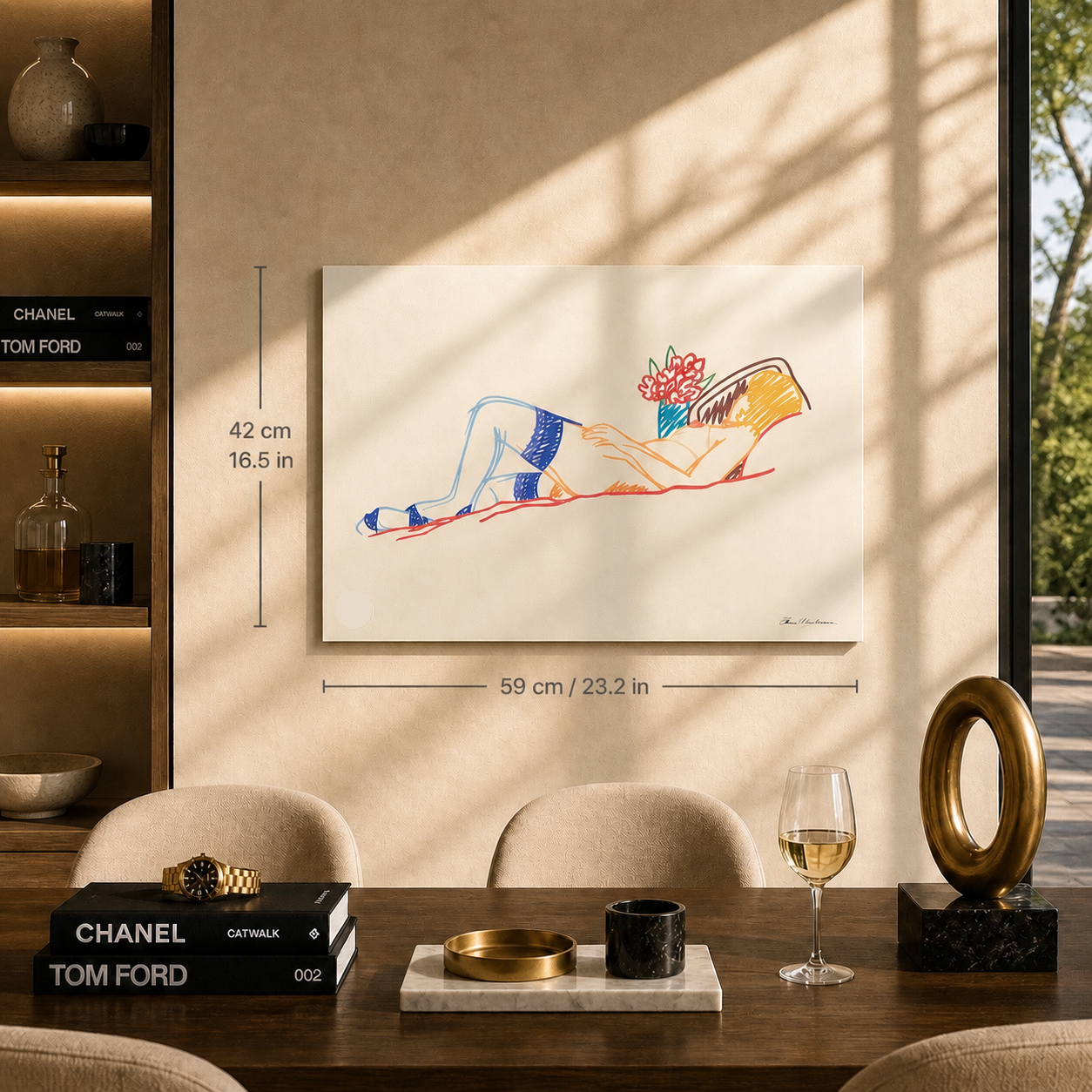 Tom Wesselmann Bouquet and Stockings Lithografie Arches 300gsm 42x59 cm
