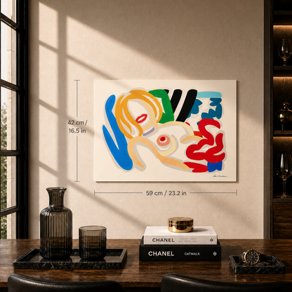 Tom Wesselmann Big Blonde with Choker Lithografie Arches 300gsm 42x59 cm