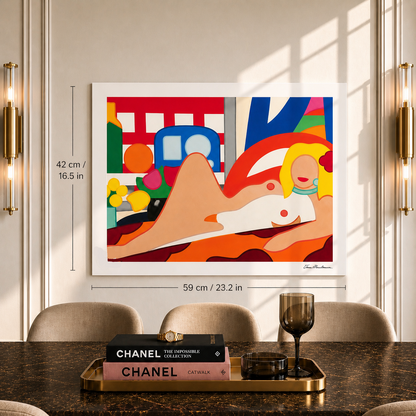 Tom Wesselmann Sunset Nude Lithografie Arches 300gsm 42x59 cm