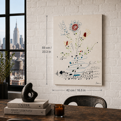 Pablo Picasso Bloemen 1961 Lithografie Arches 300gsm 42x59 cm