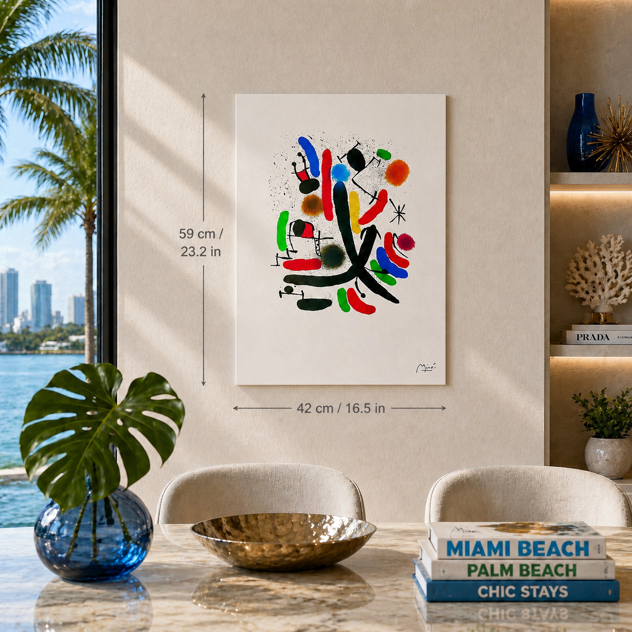 Joan Miró prachtige kleurcompositie Lithografie Arches 300gsm 42x59 cm